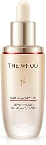 THE WHOO Ultimate Recovery NAD Power Ampoule | High-Concentrated NAD+ Anti-Aging Serum for