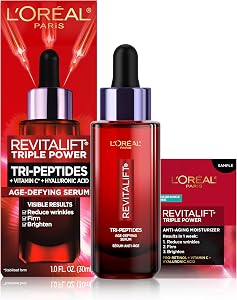 L'Oreal Paris Revitalift Face Serum with Tri-Peptides, Vitamin C & Hyaluronic Acid, An